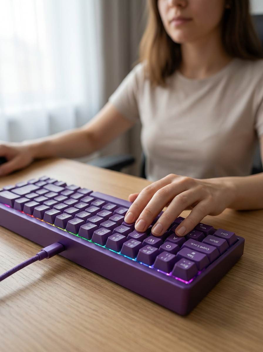 Magnetic-Switch Mechanical Gaming Keyboard - 68-Key 65% Wired, RGB, Rapid Trigger