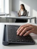 Ultra-thin wireless keyboard with low-profile scissor-switch keys