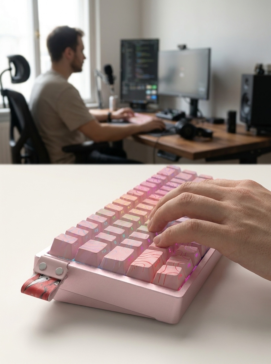 Aluminium Magnetic-Switch Mechanical Keyboard - 68-Key, 8000Hz, Wired & Bluetooth