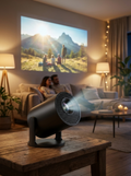 Mini Projector - 720p HD Native, 300 ANSI Lumens, Android & Bluetooth 5.4 (UK Plug)