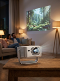 Short-throw smart projector filling up to 200 inches from close range