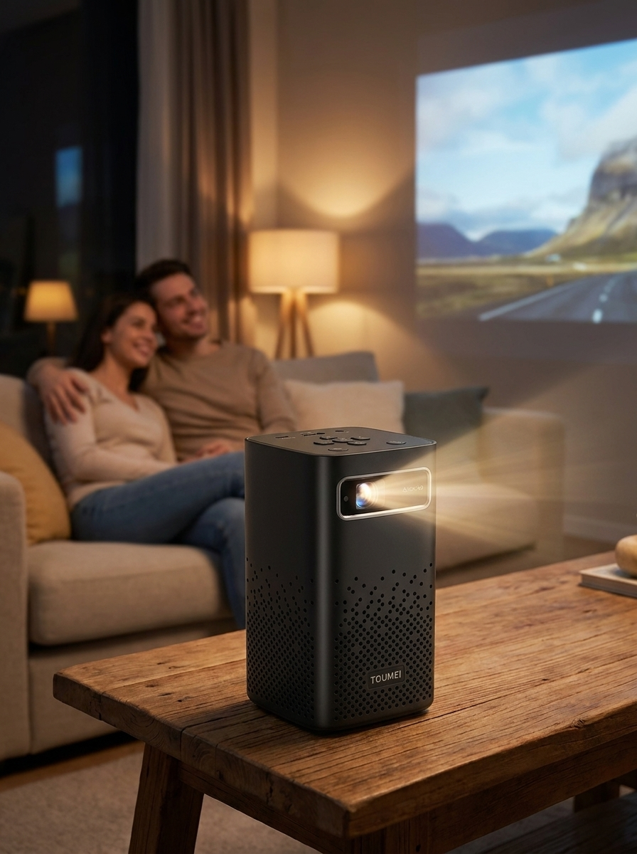 Ultra-portable 630 g DLP projector sized for a backpack and camping trips