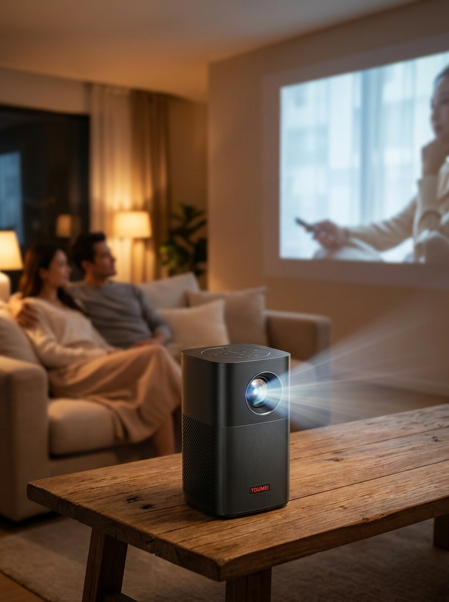 Portable DLP projector with Full HD 1080p picture from 42 to 150 inches