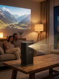 Pocket-friendly mini DLP projector for cordless film nights anywhere