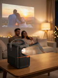 VOLTARA P10 Android smart projector in a bedroom