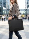 Padded laptop sleeve bag that doubles as a lightweight briefcase
