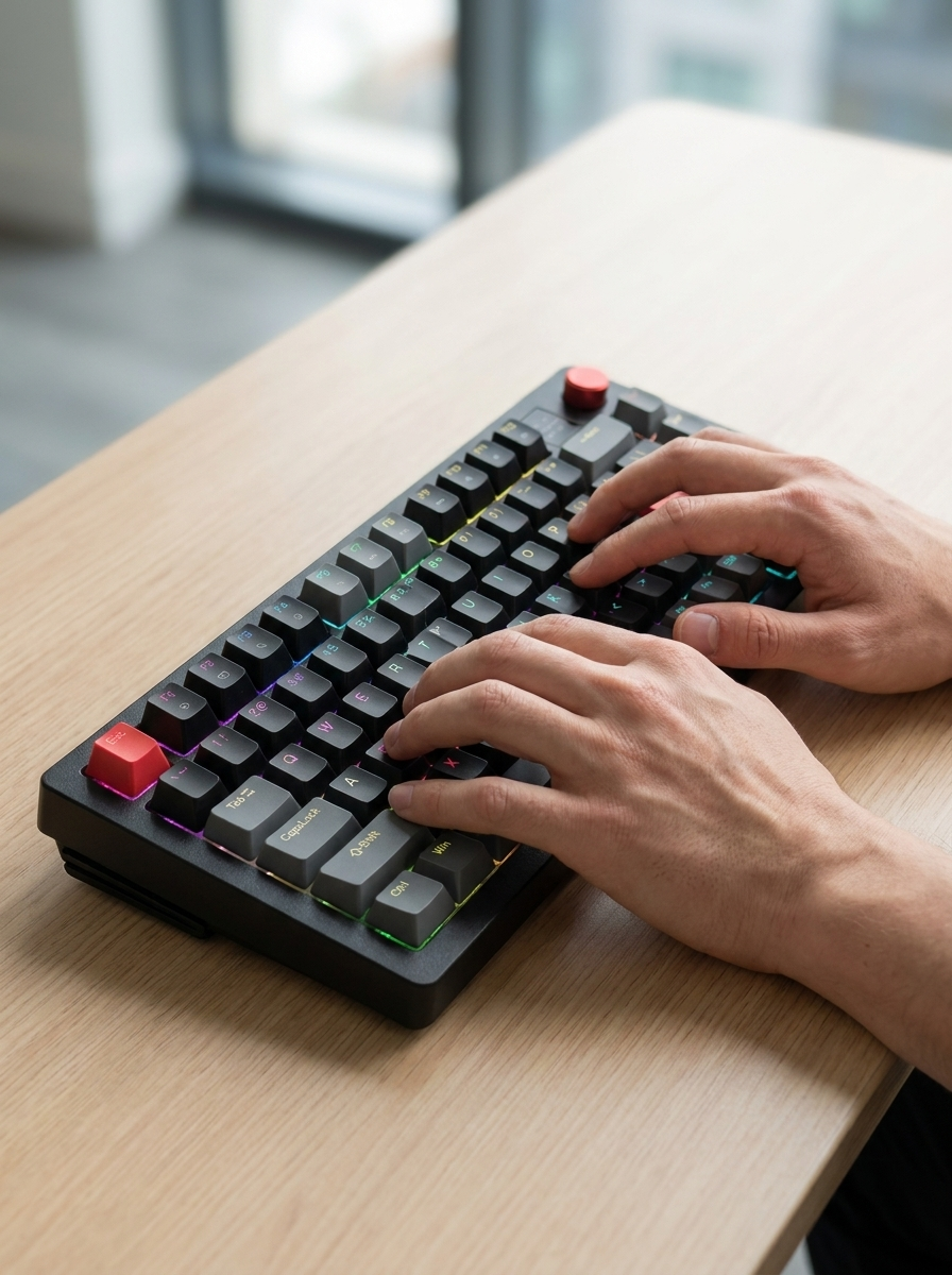 75% Gasket Mechanical Keyboard - 82-Key Tri-Mode Wireless, RGB, Compact Gaming