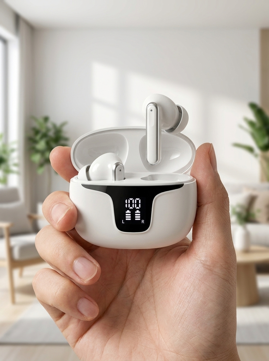 ANC wireless earbuds with active noise cancelling for music, calls and podcasts