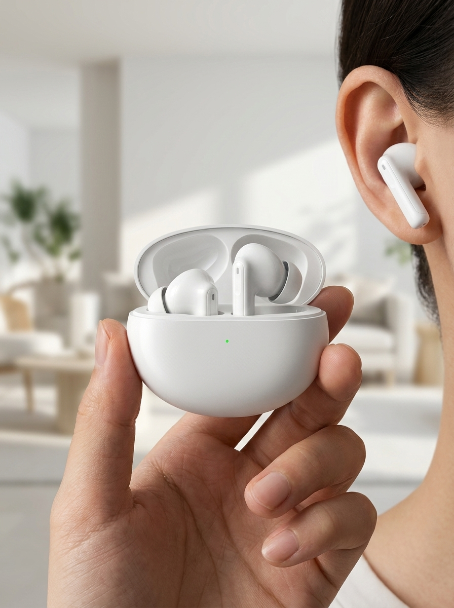 ANC wireless earbuds with Bluetooth 5.4 and ENC call clarity