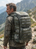 Large tactical rucksack expanding from 36 to 55 litres for weekends away