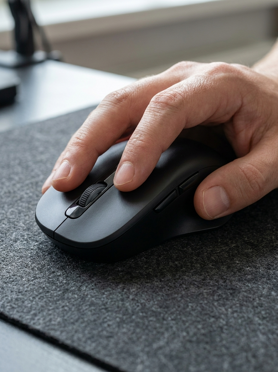 2.4G wireless silent mouse with a compact plug-and-play USB receiver