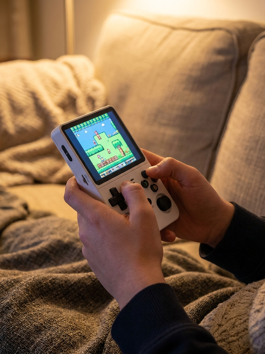 VOLTARA Retro Handheld Games Console – 3.5" HD Open-Source Portable Emulator with Dual Joysticks