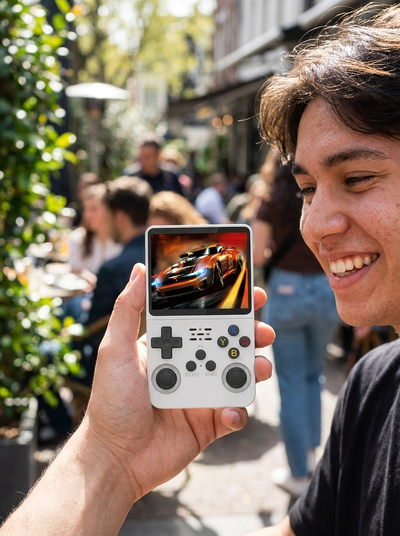 VOLTARA Retro Handheld Games Console – 3.5" HD Open-Source Portable Emulator with Dual Joysticks