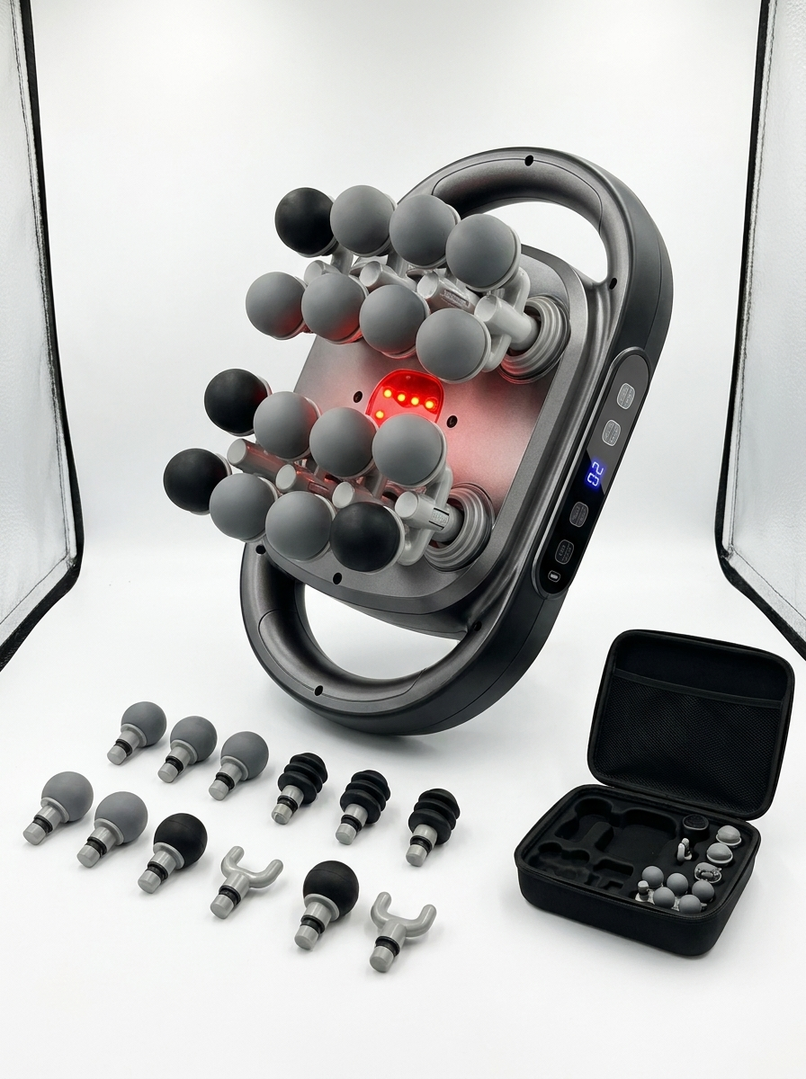 VOLTARA Pro Percussion Massage Gun – Deep Tissue Muscle Massager, LCD, Multiple Heads, Cordless USB-C