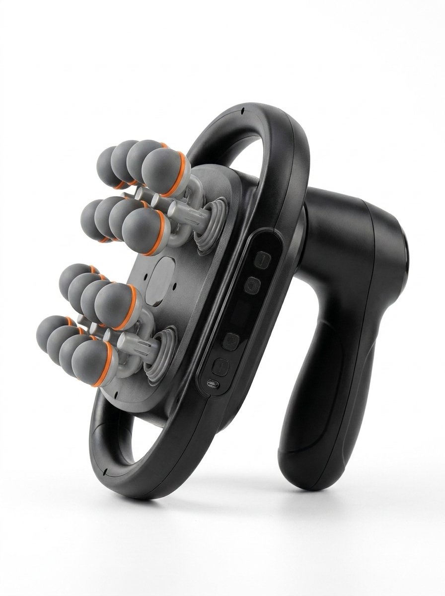 VOLTARA Pro Percussion Massage Gun – Deep Tissue Muscle Massager, LCD, Multiple Heads, Cordless USB-C