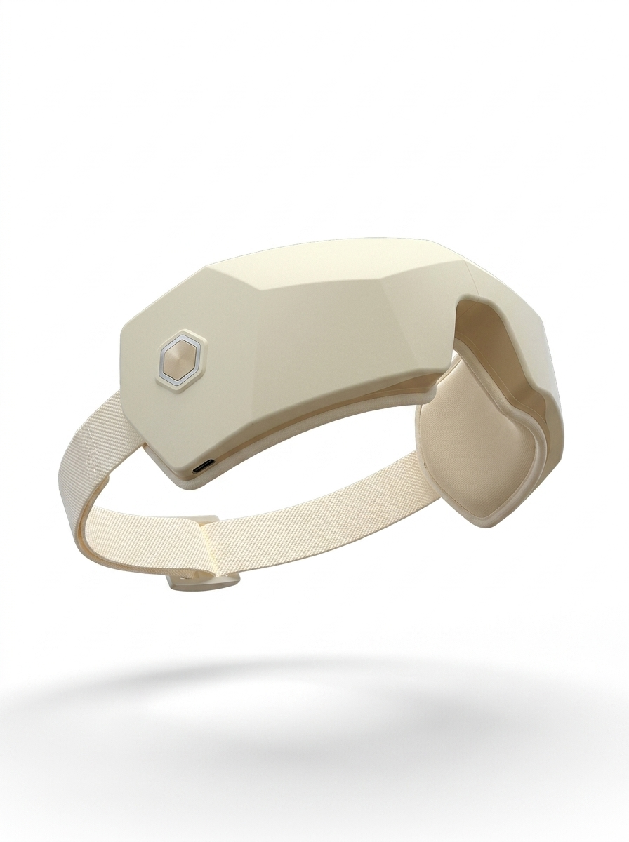 VOLTARA Foldable Eye Massager – Heated Air-Compression Bluetooth Music Eye Relief Device