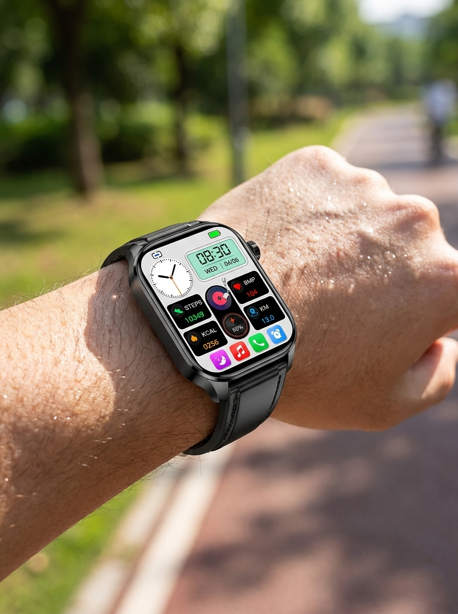 VOLTARA AMOLED Smartwatch – Bluetooth Calling, ECG, Heart Rate & Fitness Tracker, Waterproof