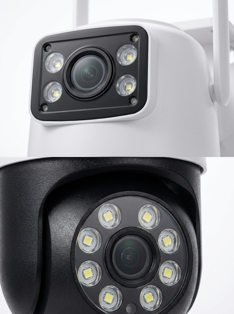 VOLTARA Dual-Lens WiFi Security Camera – Indoor & Outdoor Waterproof HD Night Vision Pan-Tilt