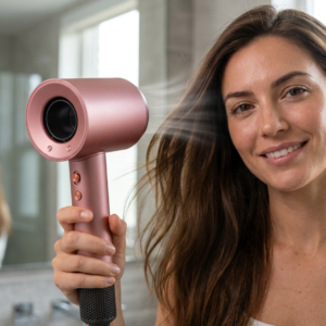 High-Speed Bladeless Ionic Hair Dryer - 1600W with Smart Heat Sensor (UK Plug)