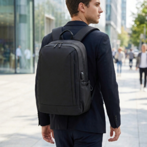 Nylon Laptop Backpack - Water-Resistant 16" Two-Compartment Commuter, 20-35L