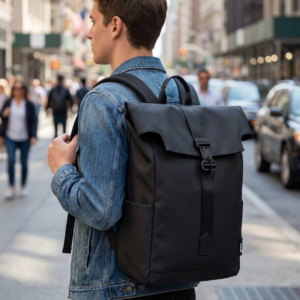 Flip-Buckle Casual Travel Backpack - Water-Resistant 16" Laptop Rucksack, 20-35L