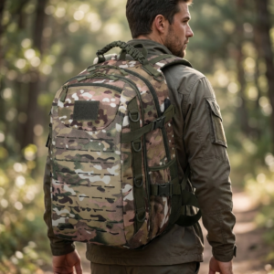 Tactical Military-Style Backpack - Water-Resistant 16" Outdoor Rucksack, 20-35L
