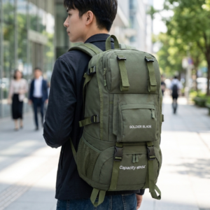 Outdoor Travel & Hiking Backpack - Water-Resistant Oxford, Expandable 36-55L