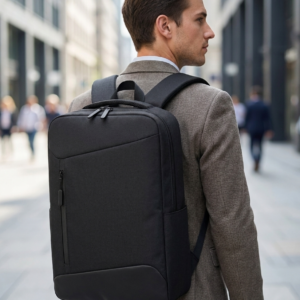 Reflective Laptop Backpack - Water-Resistant 16" Commuter Bag, Safety Strip, 20-35L