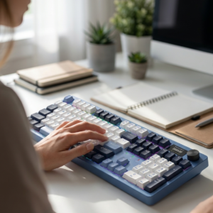 Gasket Mechanical Keyboard with Smart Display & Knob - 104-Key, Tri-Mode, RGB