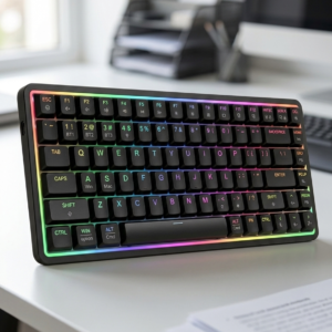 Ultra-Slim Low-Profile Mechanical Keyboard - 84-Key, RGB Backlight, PBT Keycaps