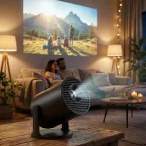 Mini Projector - 720p HD Native, 300 ANSI Lumens, Android & Bluetooth 5.4 (UK Plug)