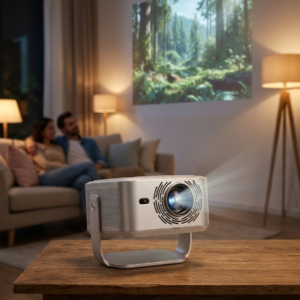 Short-Throw Smart Projector - Full HD 1080p, Android 14, 900 ANSI, Autofocus (UK Plug)