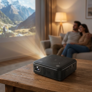 Mini Portable Projector - Android Smart, Up to 150" Screen, Compact & Lightweight (UK Plug)