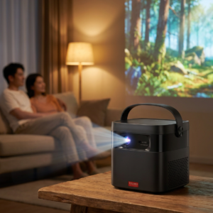 Portable Outdoor Smart Projector - Built-In 15000mAh Battery, 1080p, Auto Keystone (UK Plug)