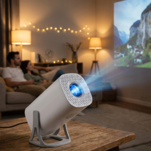 Portable LED Projector - Wireless Home Cinema, 150" Image, 30,000-Hour Lamp