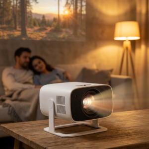 Pocket Mini Projector - Portable LED Home Cinema, Phone Mirroring, up to 120"