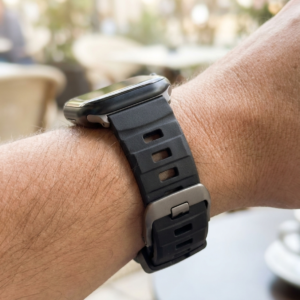 FKM Fluororubber Watch Strap for Apple Watch - 42-49mm, Titanium or Black Buckle