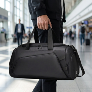 Waterproof Travel & Gym Holdall - Convertible Duffel with Trolley Sleeve, 20-35L