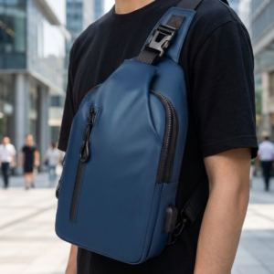 Crossbody Chest Bag - Water-Resistant Nylon Sling, Fits 9" Tablet, 0.33kg