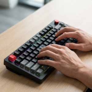 75% Gasket Mechanical Keyboard - 82-Key Tri-Mode Wireless, RGB, Compact Gaming