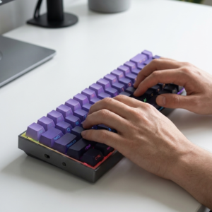 Compact Mechanical Gaming Keyboard - 60%/65%, RGB, PBT Keycaps, Wired or Bluetooth