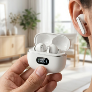 ANC Wireless Earbuds - Bluetooth 5.4 TWS with Digital Display Case & ENC Calls