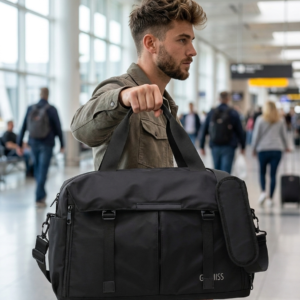 Travel & Gym Duffel Bag - Water-Resistant Holdall, Wet/Dry Pocket, 20-35L