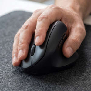 Vertical Ergonomic Wireless Mouse - Silent 6-Button, Bluetooth & 2.4G, Rechargeable