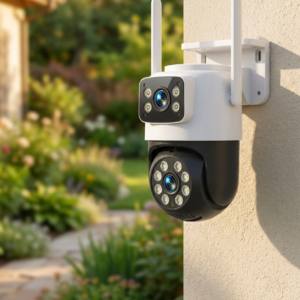 VOLTARA Dual-Lens WiFi Security Camera - Indoor & Outdoor Waterproof HD Night Vision Pan-Tilt